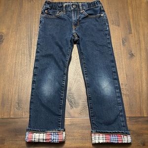 EUC GAP Absolute favorite boys’ plaid lined jeans.